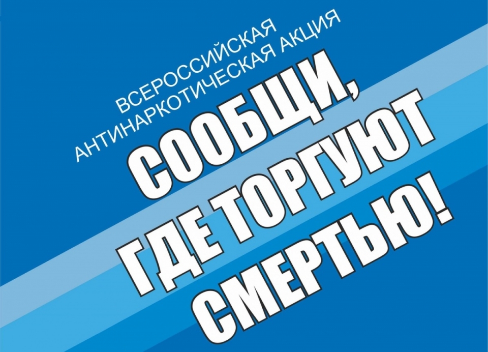В Тюменской области стартовала ежегодная антинаркотическая акция «Сообщи, где торгуют смертью»
