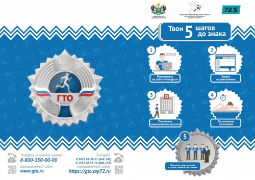 Твои 5 шагов до знака отличия ГТО